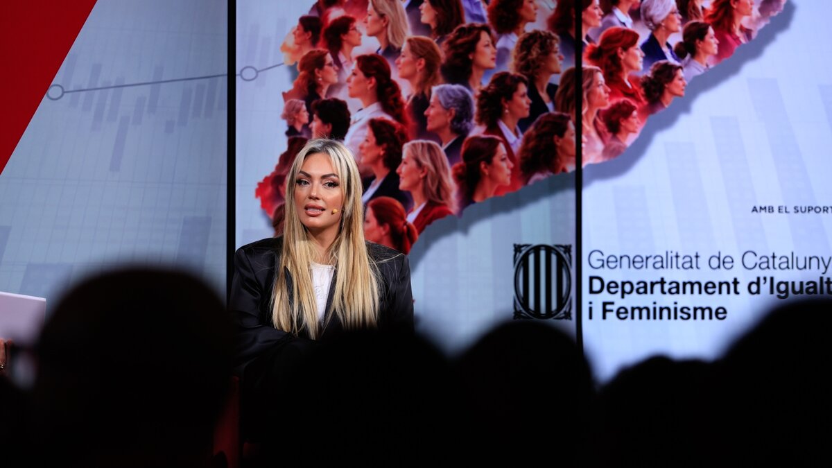 Meritxell Bautista during the Lead as you are keynote on authentic leadership